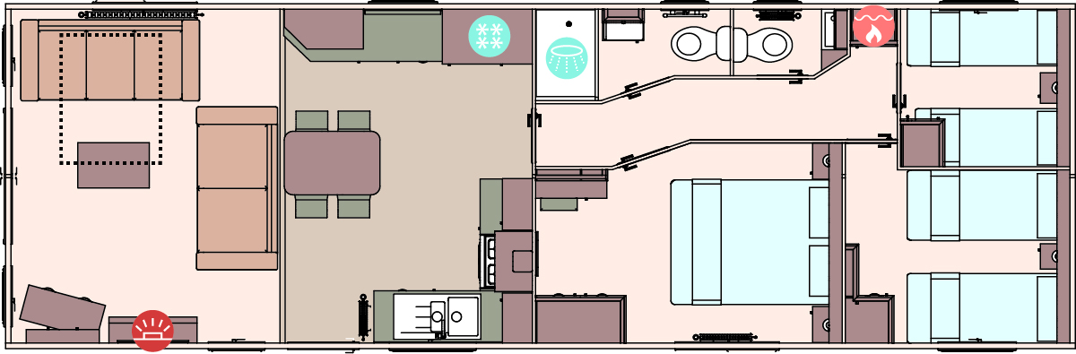 The Windermere Residential 40ft x 13ft x 3 Bedroom floorplan