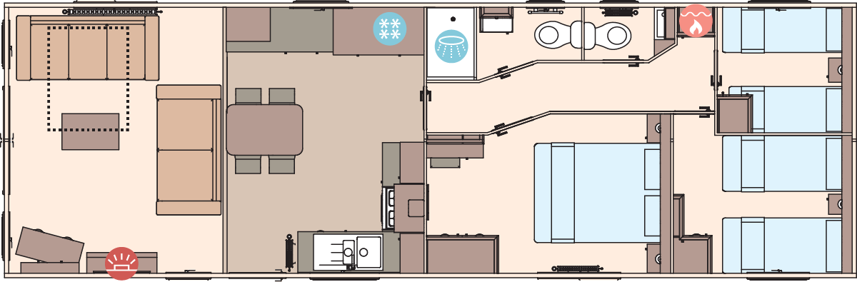 The Windermere Residential 40ft x 13ft x 3 Bedroom floorplan
