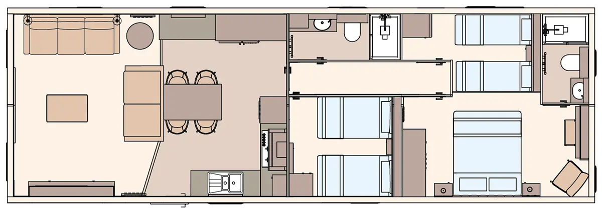 The Balmoral 2027 43ft x 14ft x 3 Bedroom floorplan