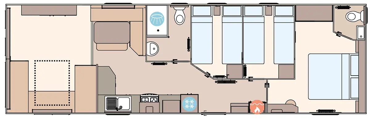 The Coworth 2027 39ft x 12ft x 3 Bedroom floorplan